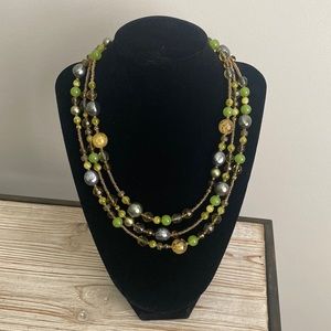 Green beaded necklace